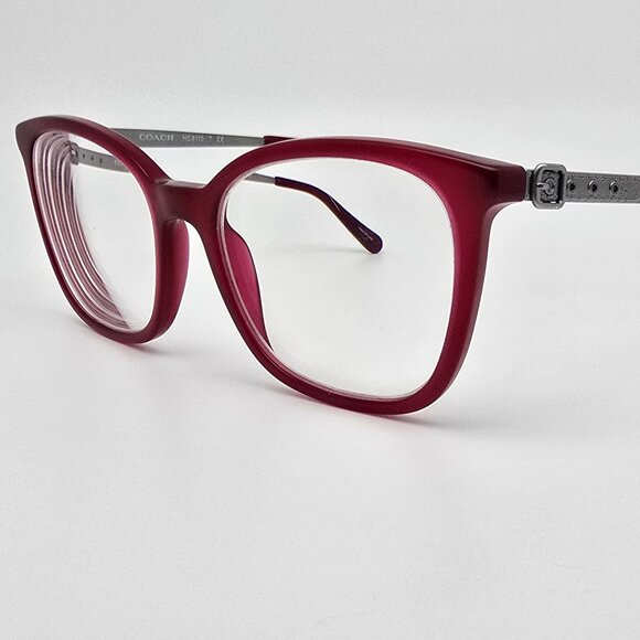 Coach HC6113 5503 Aubergine Gunmetal Cat Eye Eyeglasses Frame w/ Case 53-18-140 - Picture 3 of 16